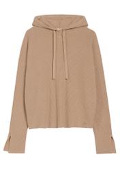 Dámska mikina s kapucňou karamelová BLZDT-0116-24(Z25)