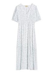 Dlhé biele kvetinové šaty SUKDT-0191-7P(W26)