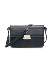 Elegantná dámska kabelka v tmavomodrej farbe TOREC-1251-7E(Z26) - pohľad na produkt spredu, na bielom pozadí.