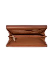 Veľká béžová dámska peňaženka POREC-0432-0P(W26) - pohľad na produkt zhora, na bielom pozadí.