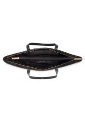 Veľká kožená dámska nákupná kabelka TORES-1258-99(W26) - pohľad na produkt zhora, na bielom pozadí.