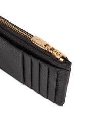 Čierna malá kožená dámska peňaženka PORES-0978R-9I(W26), detail produktu na bielom pozadí.