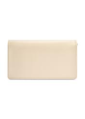 Krémová dámska peňaženka s remienkom POREC-0431-0B(W26) - pohľad na produkt zozadu, na bielom pozadí.