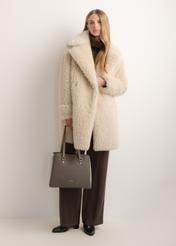 Shopper kabelka v chladnej béžovej farbe TOREC-1260-1K(Z26)