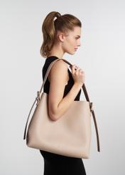 Béžová dámska shopper kabelka TOREC-0903A-81(W25)