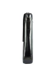 Čierna kožená pánska aktovka TORMS-0467-99(Z25) - bočný pohľad na produkt na bielom pozadí.