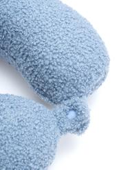 Mäkká modrá opierka hlavy AW-014-0003-61(W25), detailný záber na detail produktu na bielom pozadí.