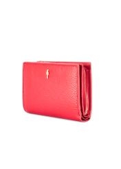 Červená stredne veľká kožená peňaženka s RFID ochranou PORES-0806RFID-42(Z25)