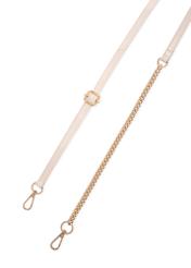 Krémová kožená kabelka TORES-1270-0B(W26)