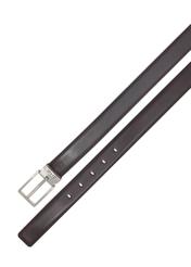 Hnedý pánsky kožený opasok PASMS-0263-89(W25), detailný záber produktu na bielom pozadí.