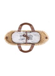 Slamená dámska taška do koša TOREC-0945A-25(W25), pohľad na produkt vo vnútri na bielom pozadí.