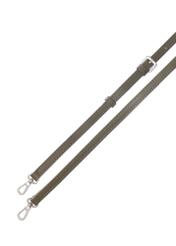 Dámska khaki kabelka cez rameno TORES-1193-55 (Z25), pohľad na produkt s popruhmi na bielom pozadí.