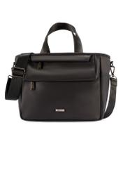 Čierna obedárová taška TOREN-0346-99(W26) - pohľad na produkt spredu, na bielom pozadí.