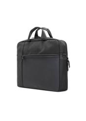 Čierna taška na notebook TORMN-0401-99(W26) - diagonálny pohľad na produkt, na bielom pozadí.