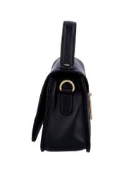 Malá kožená elegantná dámska kabelka TORES-1332-99(W26), pohľad na produkt z boku na bielom pozadí.