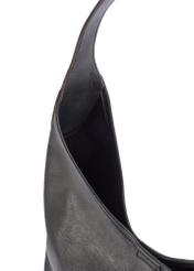 Veľká čierna dámska kabelka TOREC-1199-99(W26) - detailný záber, na bielom pozadí.