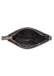 Čierna dámska kožená kabelka typu crossbody TORES-1151-99(Z25)