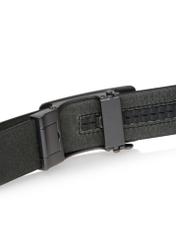 Čierny kožený nastaviteľný pánsky opasok PASMS-0216A-99(W24)-02