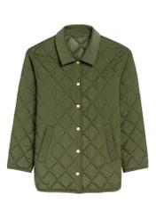 Dámska bunda s golierom v khaki farbe KURDT-0596-55(Z25)
