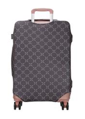 Hnedý obal na malý kufor AW-013-0006-1P-S(W26), pohľad na produkt zo zadnej strany kufra.