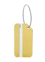 Zlatá visačka na batožinu AW-012-0003-2X(W26), pohľad zozadu na bielom pozadí.