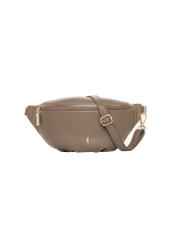 Coole braune Leder-Bauchtasche TORES-0894-1K(Z26). Vorderansicht vor weißem Hintergrund.