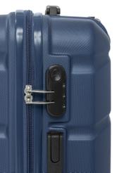 Sada kufrov na kolieskach 19'/24'/28' WALAB-0077-7D(W26), pohľad na kombinačný zámok na bielom pozadí.