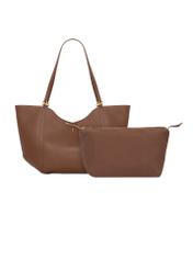 Svetlohnedá dámska kabelka typu shopper TOREC-1296-3D(Z26)