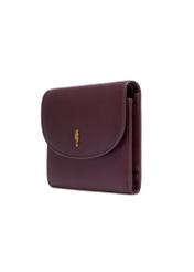 Dámska kožená peňaženka v bordovej farbe PORES-0996-4D(Z26), diagonálny pohľad na produkt na bielom pozadí.
