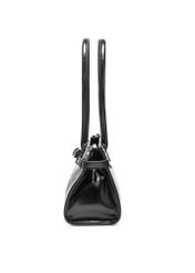 Čierna elegantná dámska kabelka TOREC-1065-99(Z25), bočný pohľad na produkt na bielom pozadí.