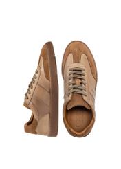 Pánska kožená športová obuv BUTYM-0487-1B(W26), pohľad zhora na produkt na bielom pozadí.