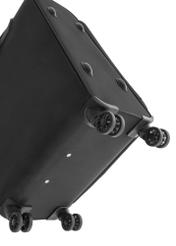 Veľký kufor na kolieskach WALNY-0045-99-28(W26), pohľad na kolieska produktu na bielom pozadí.