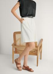 Dámske kožené sandále v koňakovej farbe BUTYD-1264-1F(W26)