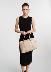 Béžová elegantná dámska taška TOREC-1017-81(W25)