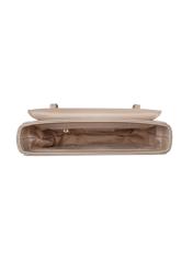 Dámska polkruhová taška cez rameno TOREC-1127-1D(W26), pohľad na produkt vo vnútri na bielom pozadí.