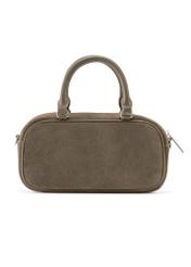 Dámska khaki kabelka cez rameno TORES-1193-55 (Z25), pohľad na produkt zozadu na bielom pozadí.