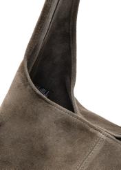 Dámska semišová shopper kabelka v khaki farbe  TORES-1177-57(Z25)