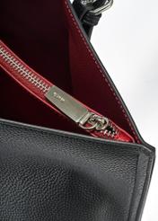 Čierna veľká nákupná taška TOREC-1088-99(Z25), detailný pohľad na produkt na bielom pozadí, detail zipsu.