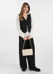 Krémová dámska crossbody kabelka s vymeniteľným popruhom TOREC-1030-12(W25)