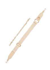 Malá krémová dámska kabelka TOREC-1171-0B(W26), pohľad na produkt s popruhom na bielom pozadí.