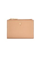 Dámska kožená peňaženka v špinavo ružovej farbe PORES-0984-5D(W26), pohľad spredu na bielom pozadí.