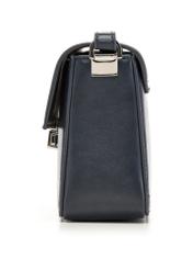 Elegantná dámska kabelka v tmavomodrej farbe TOREC-1251-7E(Z26) - bočný pohľad na produkt, na bielom podklade.