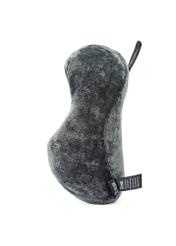 Sivý cestovný vankúš AW-014-0001-91(W25), bočný pohľad na produkt na bielom pozadí.