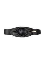 Čierna kožená kabelka v bagetovom štýle TORES-1238-99(W26)