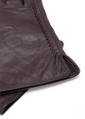 Hnedé pánske kožené rukavice REKMS-0001A-1I(Z26), detail produktu, pohľad na bielom pozadí.