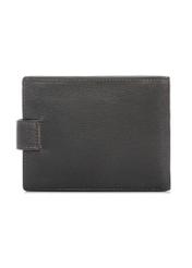 Hnedá kožená pánska peňaženka PORMS-0684-1I(W26) - pohľad na produkt zozadu, na bielom pozadí.