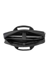 Čierna taška na notebook TORMN-0401-99(W26) - pohľad na produkt zhora, na bielom pozadí.