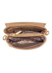 Beige Leder Damenhandtasche TORES-0911F-1B(W26)