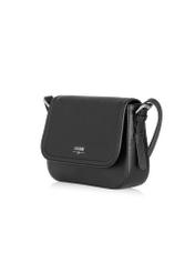 Čierna kožená dámska crossbody kabelka TORES-0985C-99(W25)