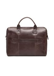 Hnedá kožená pánska taška TORMS-0460-89(Z25), pohľad na produkt zozadu na bielom pozadí.